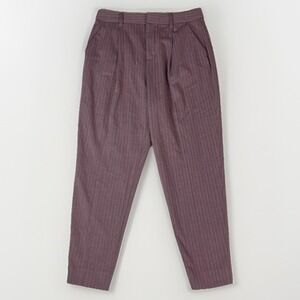 Banana Republic High Rise‎ Tapered Petite Pleated Striped Pants Size 0